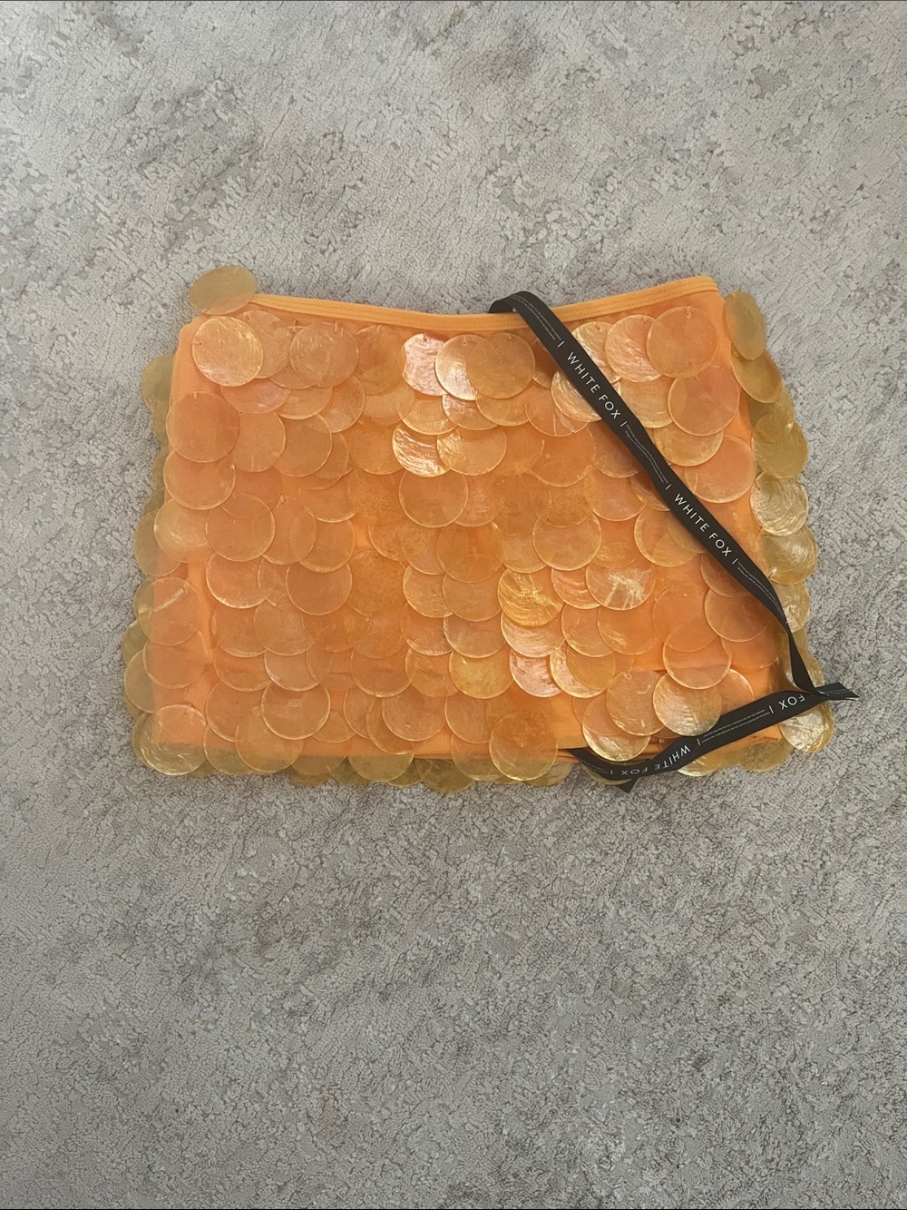 White Fox Orange mini skirt